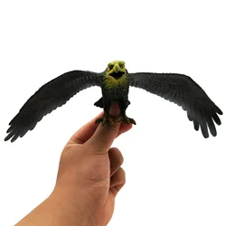 Juguetes biónicos de animales del bosque de PVC, simulación de águila, pájaro grande, modelo de plástico, accesorios de decoración, broma para bebé, regalo divertido, juguetes para niños