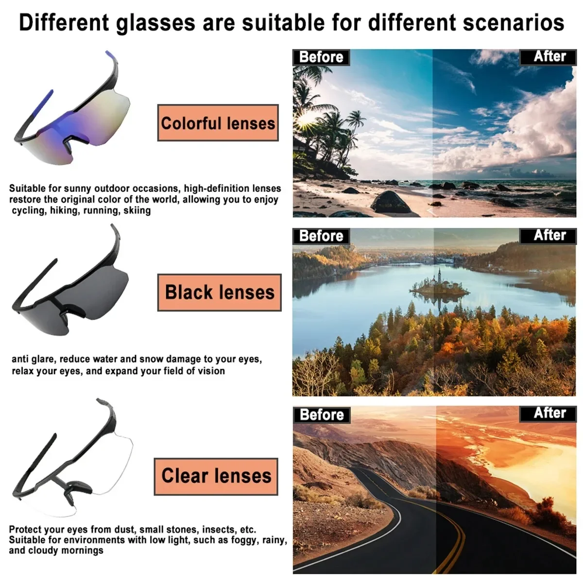 Giant Cycling Sunglasses Mtb Cycling Glasses Goggles Bicycle Mountain Bike Glasses Men's Women Outdoor Sport Eyewear