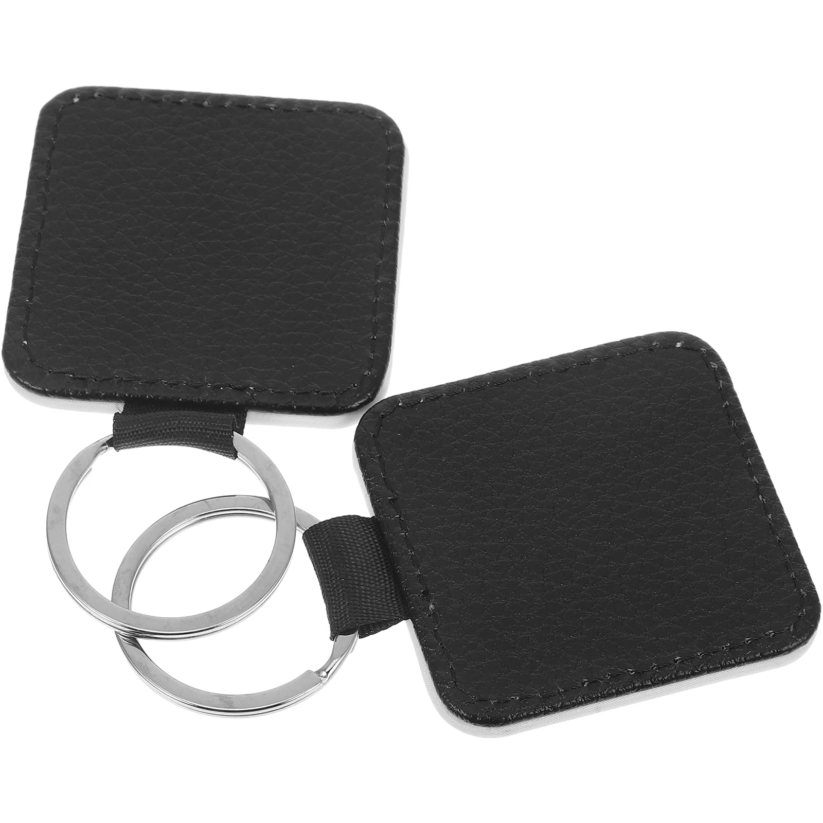 

2Pcs Sublimation PU Keychains Heat Transfer Heart Blanks DIY Craft Ornament Making Keyring Accessories