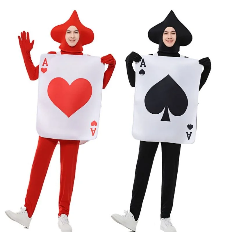 halloween-red-poker-suit-cos-costume-performance-wardrobe-for-children's-party-magic-show-costume-accessories