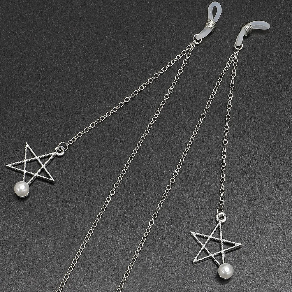 

Metal Pearl Star Pendant Eyeglass Chain Anti Slip Lightweight Glasses Necklace Women Sunglass Strap Sunglasses Chain for Women