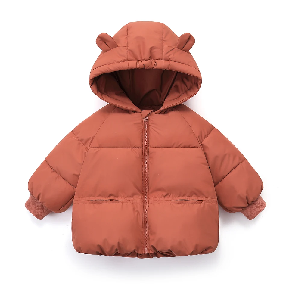 Cozy and Stylish Kids Zipper Closure Quilted Solid Color Cotton Coat Autumn Winter Children Casual Outdoor Activities Outerwear