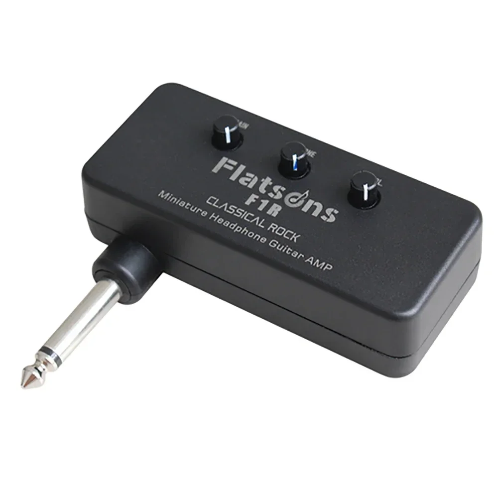 Flatsons Guitar Amplifier Bass Headphone Amplifier 6.35 mm F1R Mini Electric Guitar Headphone Amplifier Music Parts Accessories