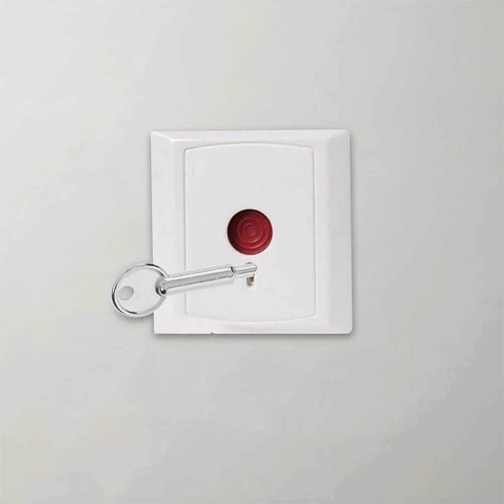

10pcs Emergency Button Switch Key Alarm Reset Sturdy Stop Accessory Manual Call Points Furniture Parts Replacement