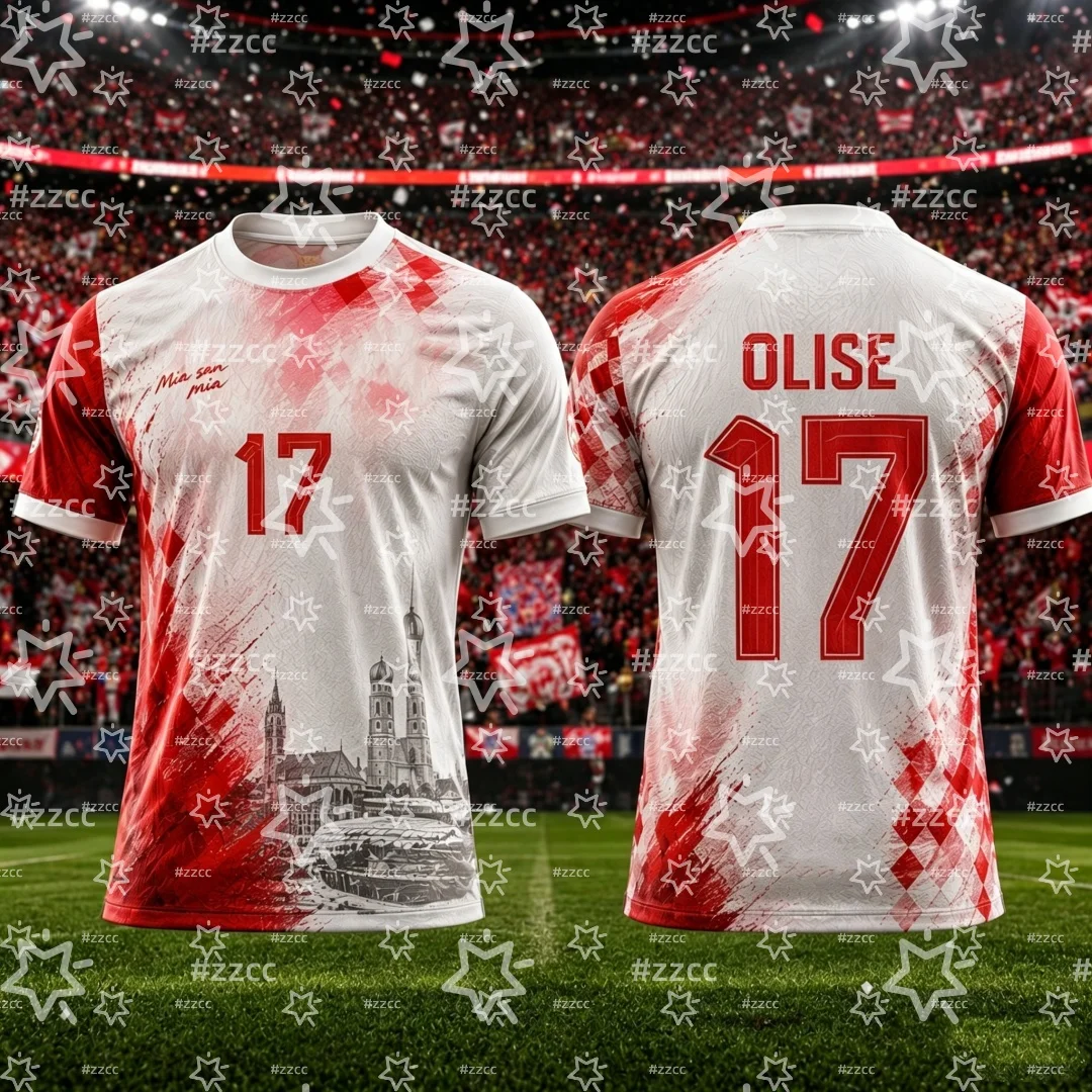26-27 Deutsches Spieltrikot Kane, OLISE, MUSIALA Fußballtrikot Sommer Sport Herren T-Shirt Kinderbekleidung T-Shirt Y2k Damen ﻿ – Detail 1