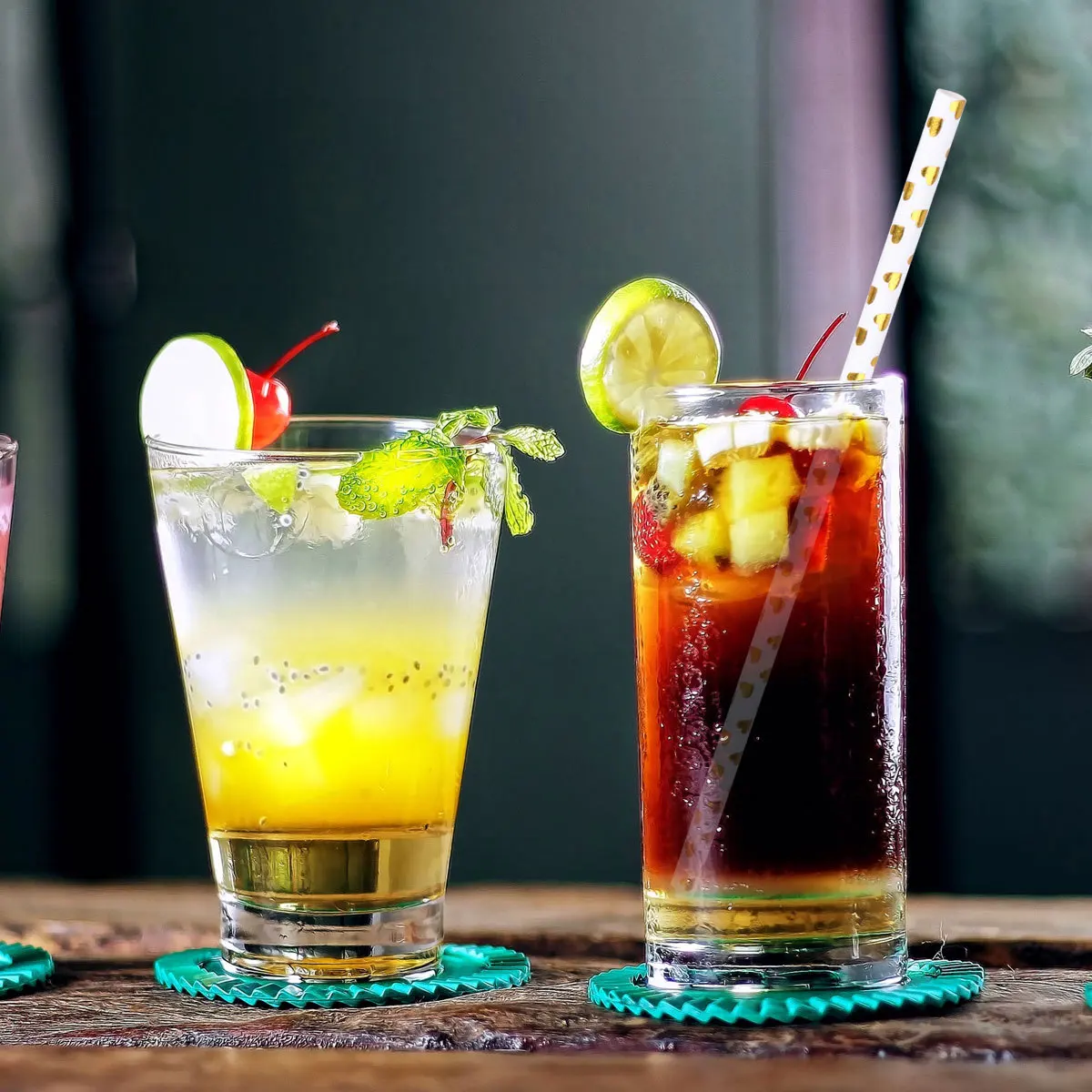 

100pcs Gold Stamping Heart Printed Paper Straws Disposable Drinking Tools For Party Wedding Coffee Tea Bar Use Kitchen Bar