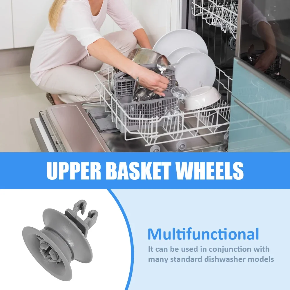 Universal เครื่องล้างจานตะกร้าล้อสําหรับ Siemens/Neff/Bosch/Constructa/Indesit/Junker เครื่องล้างจานตะกร้าด้านบนล้อ 12PCS ชุด Part