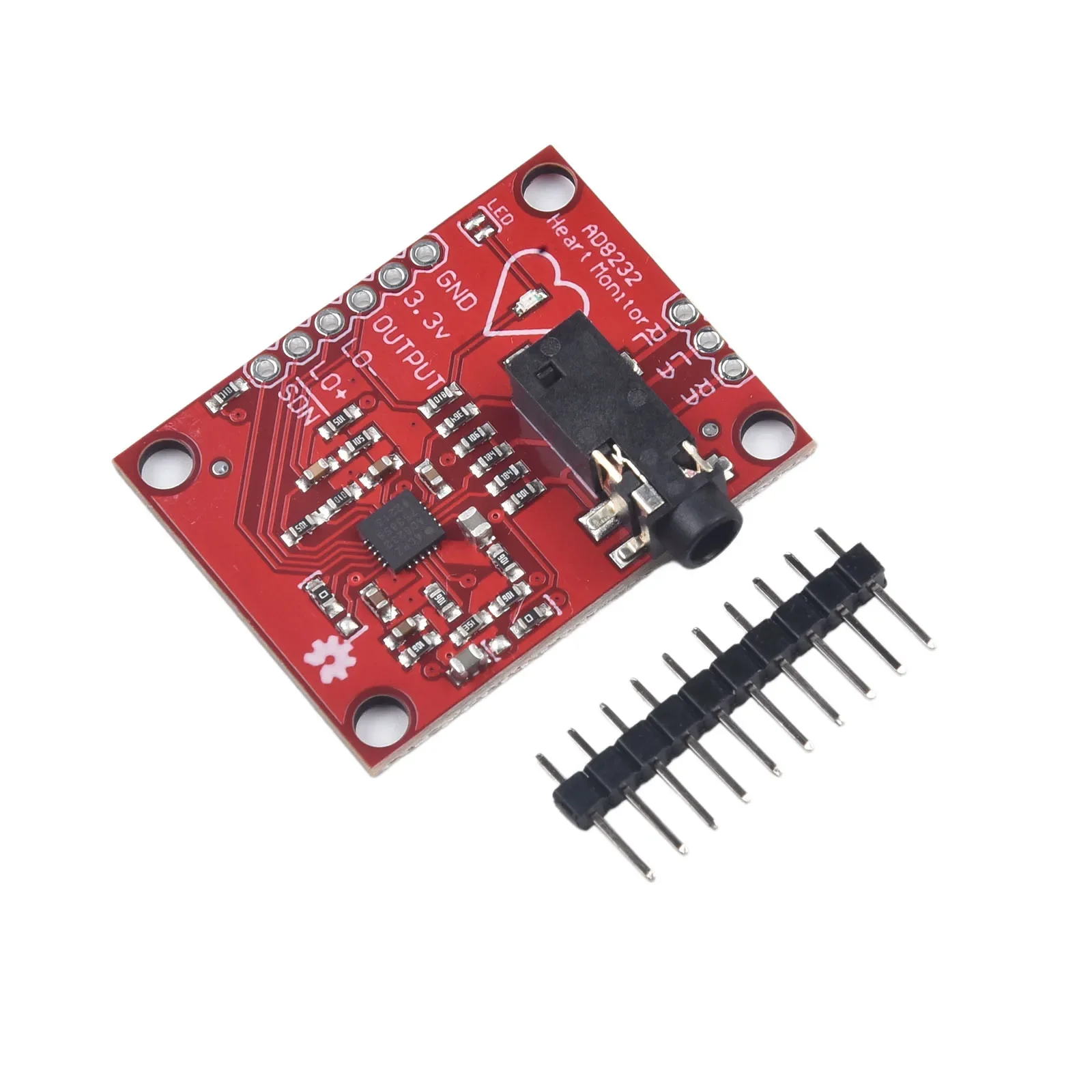 AD8232 Microprocessor Muscle Electrical Sensor Module for Arduino Reliable Signal Collection Adjustable Gain 3 5mm Connector