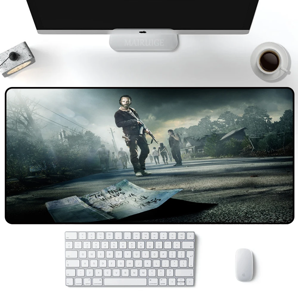 Mairuige Silicone Mat The Walking Dead Gaming Pc Rug Computer Mat 400X900MM Desk Accessory Padding Pc Gamer Complete Table Mat