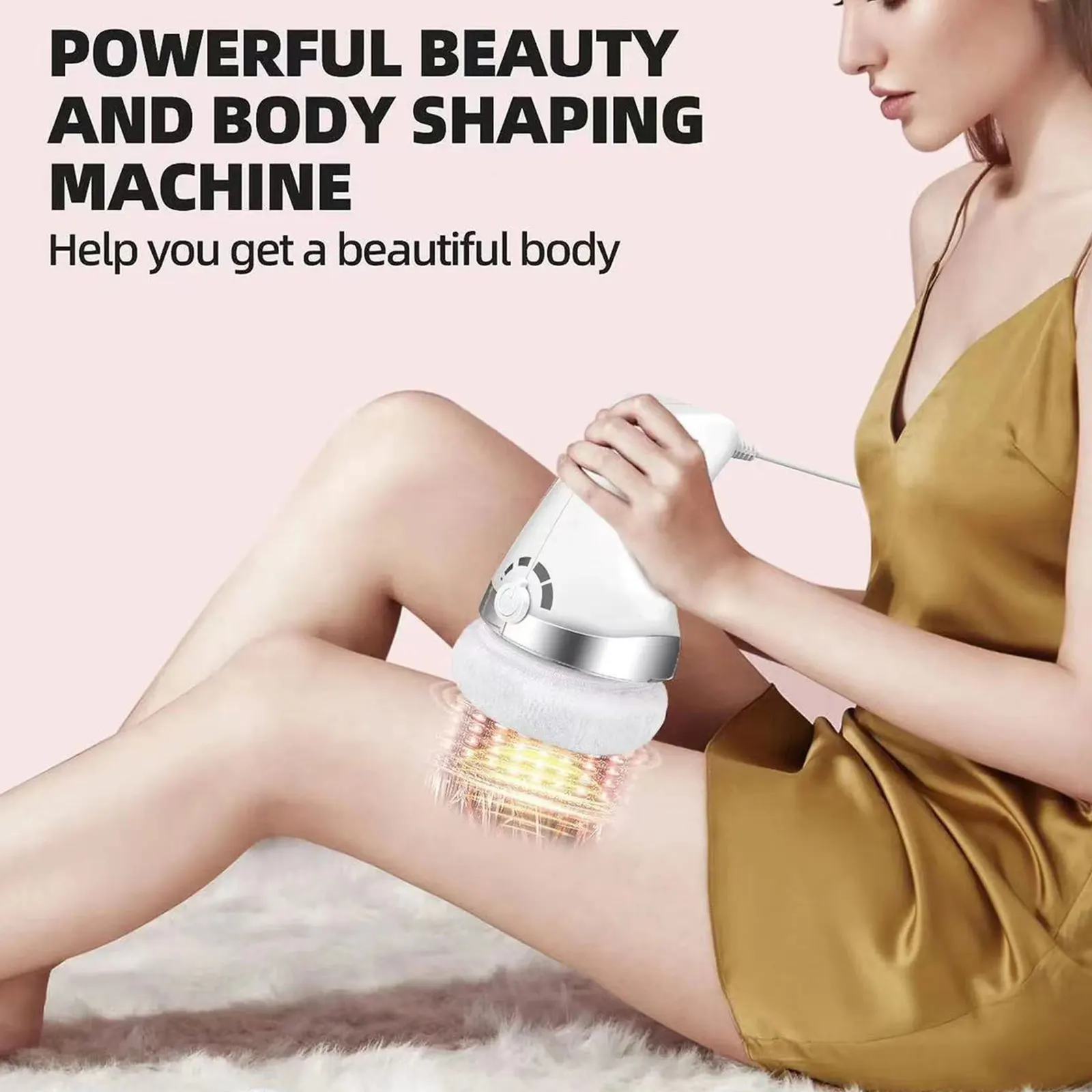 

Handheld Anti Cellulite Massager with 3 Washable Pads Electric Handheld Cellulite Remover for Belly Waist Neck Buttocks Legs