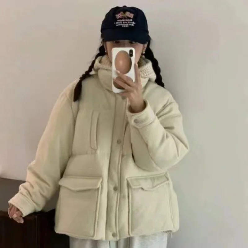 Dames Thiened Ganzendons Jaet Stand Kraag Brood Sle Jas Sweet Sle Recht Uitgesneden Bestand tegen lage temperaturen Winterjas