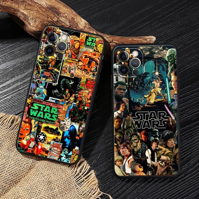 Starwars Georgelucas Yodas Funda For iphone 15 Pro Max Case For iPhone 14 11 12 13 Mini 15 Pro 14Plus XS 7 8 SE Cases Soft Cover