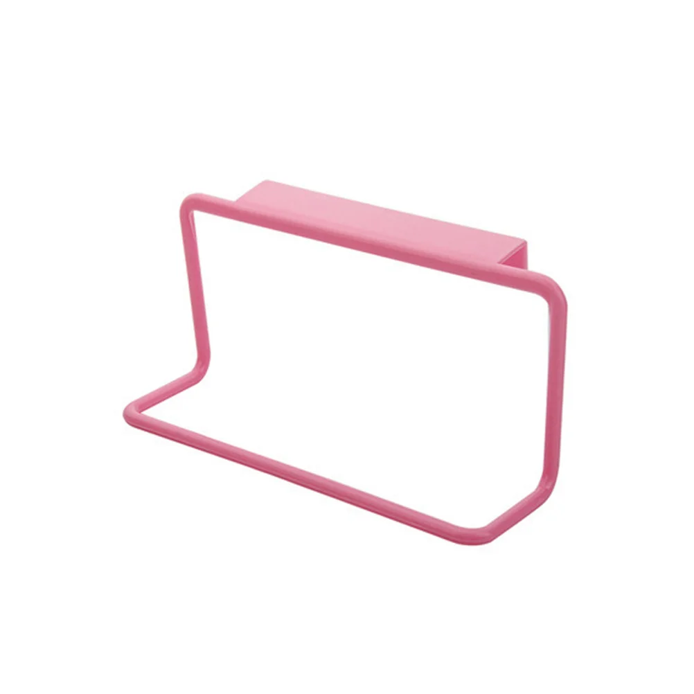 

2pcs Towel Holder Rack Door Back Single Layer Kitchen Bathroom Duster Cloth Shelf Rag Hanger Storage Organizer Towel Shelf Pink