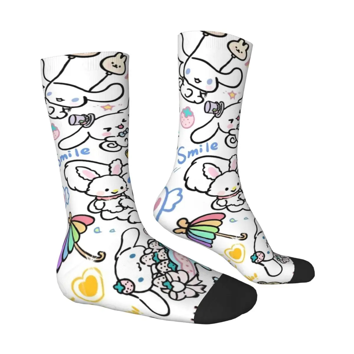 Cinnamoroll Socks Kawaii Stockings Winter Non Slip Couple Socks High Quality Custom Skateboard Socks