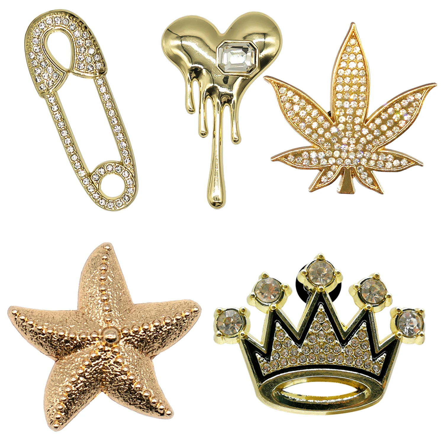 1/5 Stück Designer Metall Schuh Charms Parfüm Lippenstift Luxus Dekorationen für Schuhzubehör Schmetterling Pins für Frauen – Detail 11