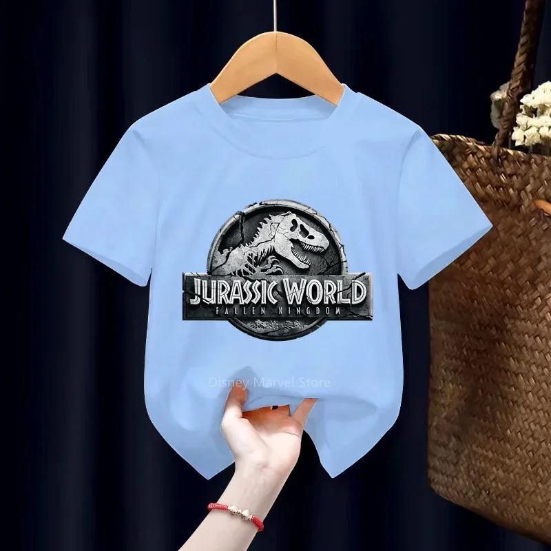 Summer Jurassic Park Print T-Shirts Jurassic World Dinosaur boys girl Fashion Oversized T Shirt Kids Boys Tees Tops Clothing