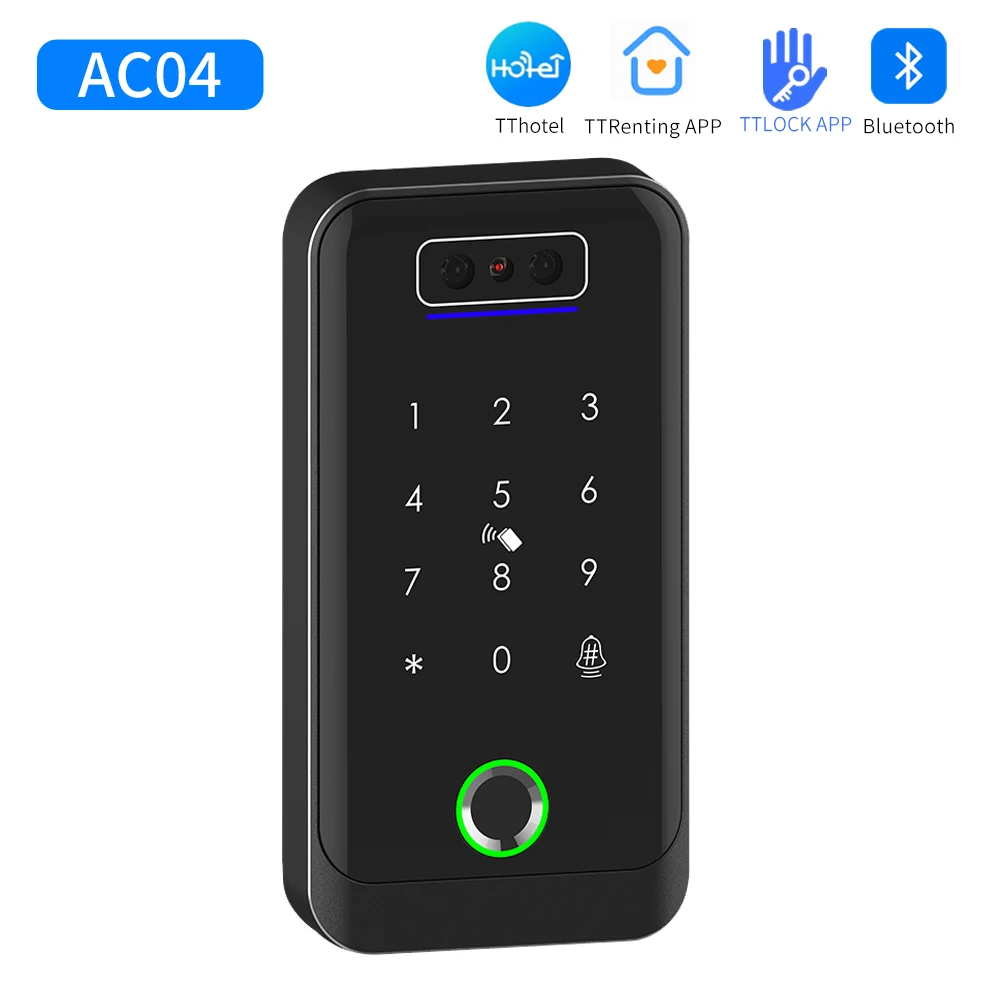 Asia-Teco TTLock App Zugangskontrolle Gesichtserkennungsgerät RFID M1 Karte Fingerabdruckleser für Türschloss Metall IP67 Wasserdicht MF03 4