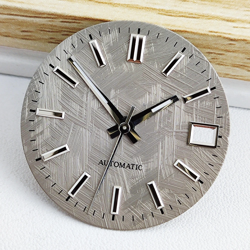 28.5 مللي متر جديد NH35 الطلب S شعار الملمس الطلب ضوء الليل الحرة ساعة رجالي اكسسوارات تحديث حركة NH35 #3