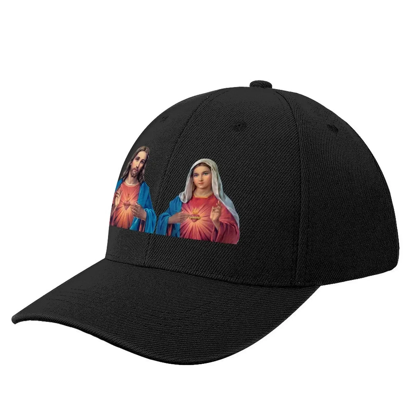 

Sacred and Immaculate Hearts (Jesus and Mary) transparent background Baseball Cap custom Hat Ball Cap Male Women's