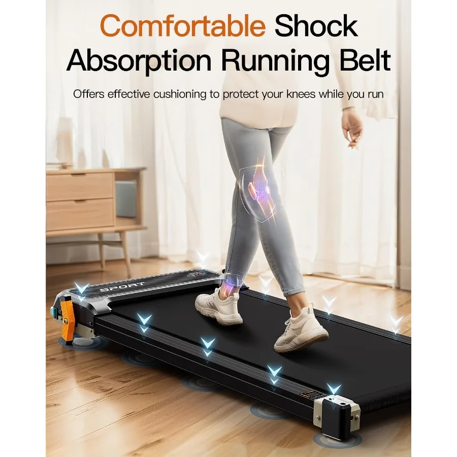 جهاز مشي متعدد الاستخدامات مع مائل للاستخدام المنزلي والمكتب، جهاز مشي مزدوج الجوانب تحت المكتب مع تدليك القدم المدمج 2