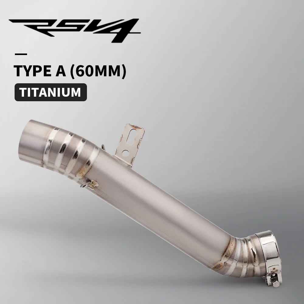 

For RSV4 exhaust system (2009-2014) exhaust pipe middle pipe stainless steel/titanium alloy high-performance exhaust pipe