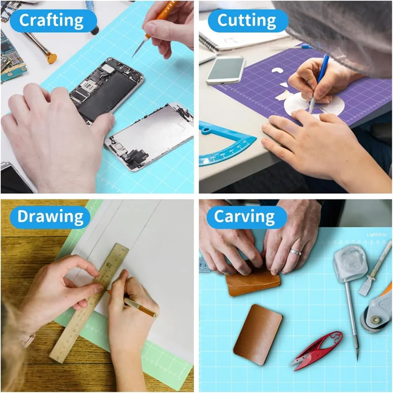 

A63K-3 Pack Cutting Mat, Lettering Machine Mat, Self-Healing, Rotary Cutting Mat For Sewing 12X12inch