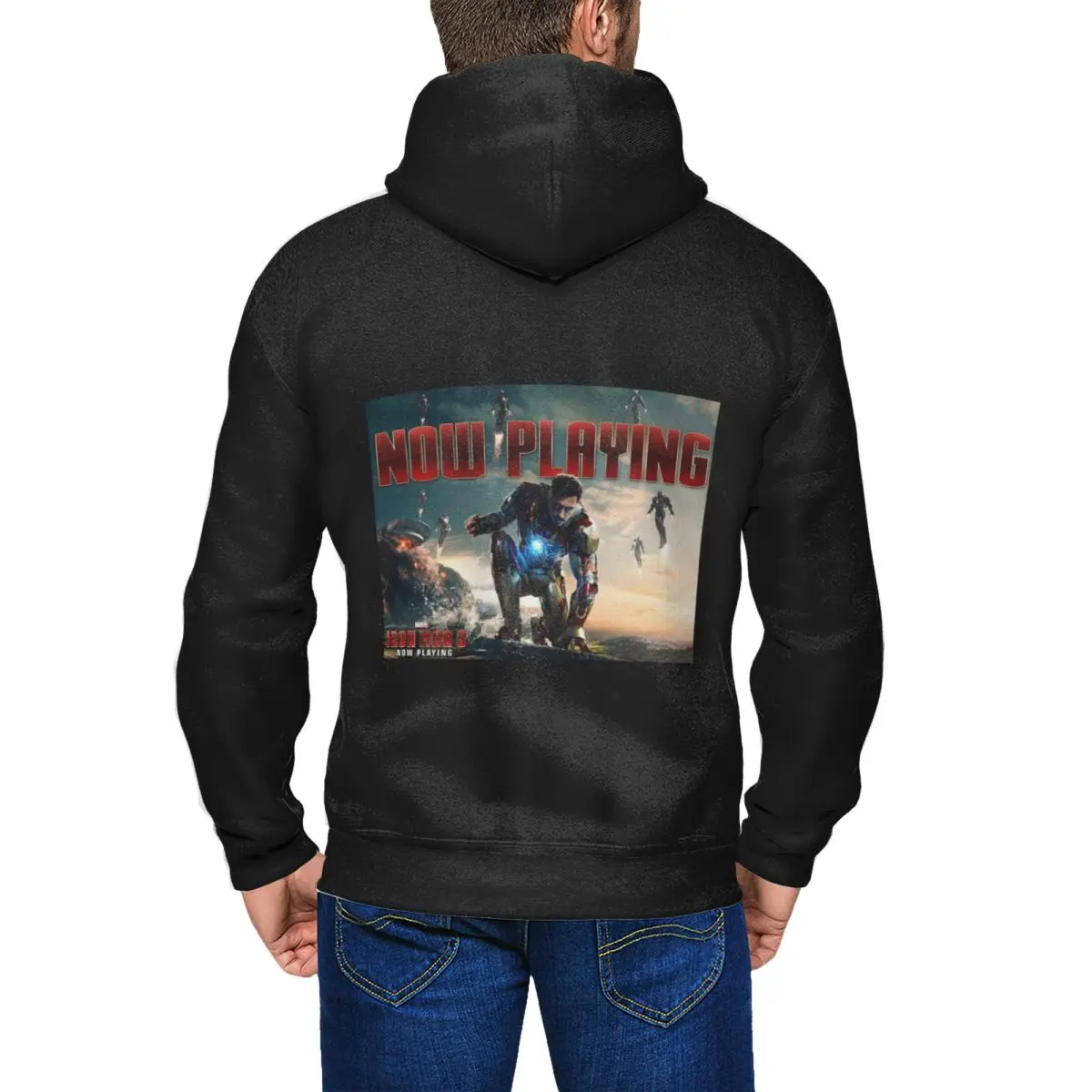 Men's Super Hero Hoodie Marvel Animation Iron Man Tops Humorous Hoodies Summer Clothing