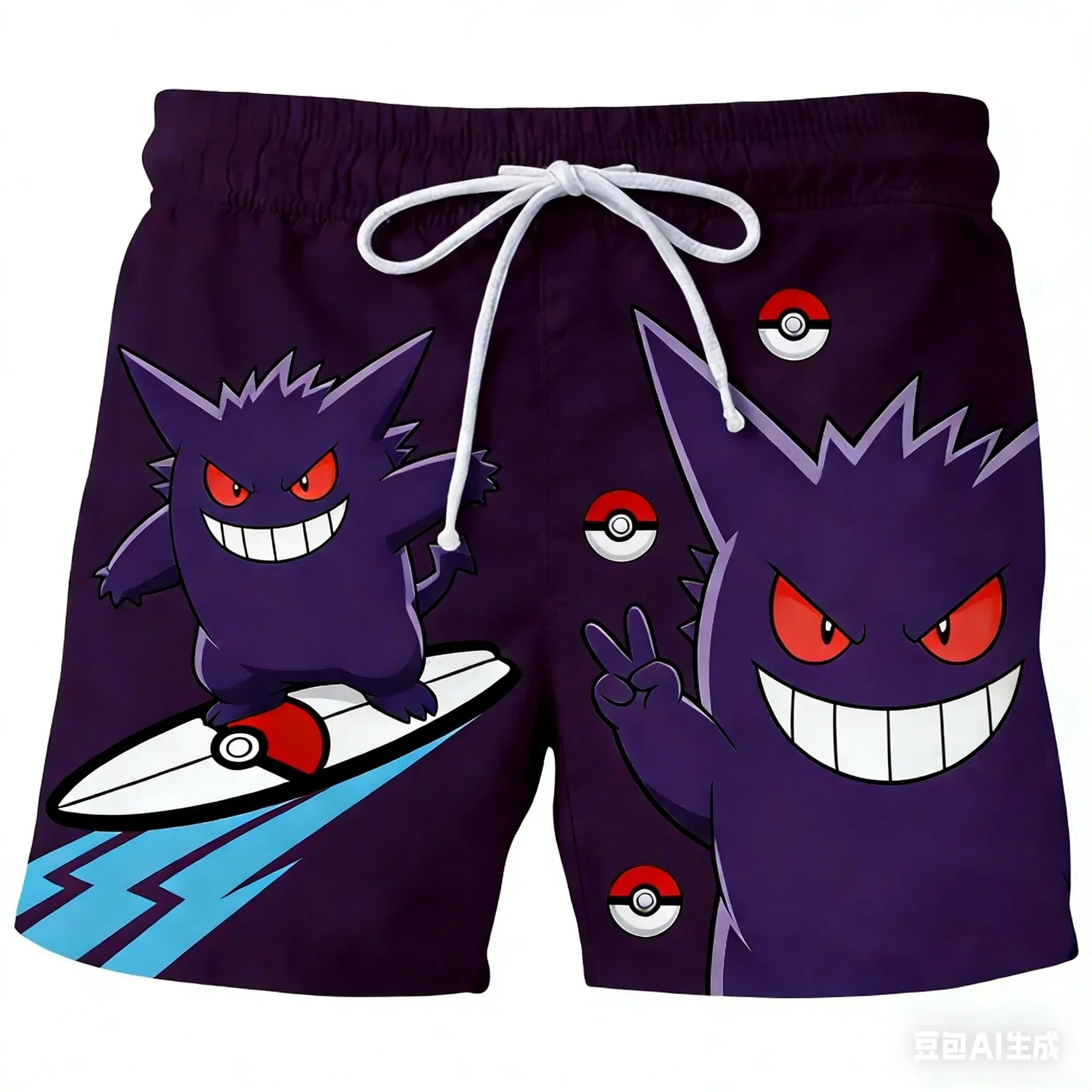 Pokemon Kanto Starters 2-pack zwembroek voor kinderen Pikachu Charmander Squirtle Bulbasaur strandshorts