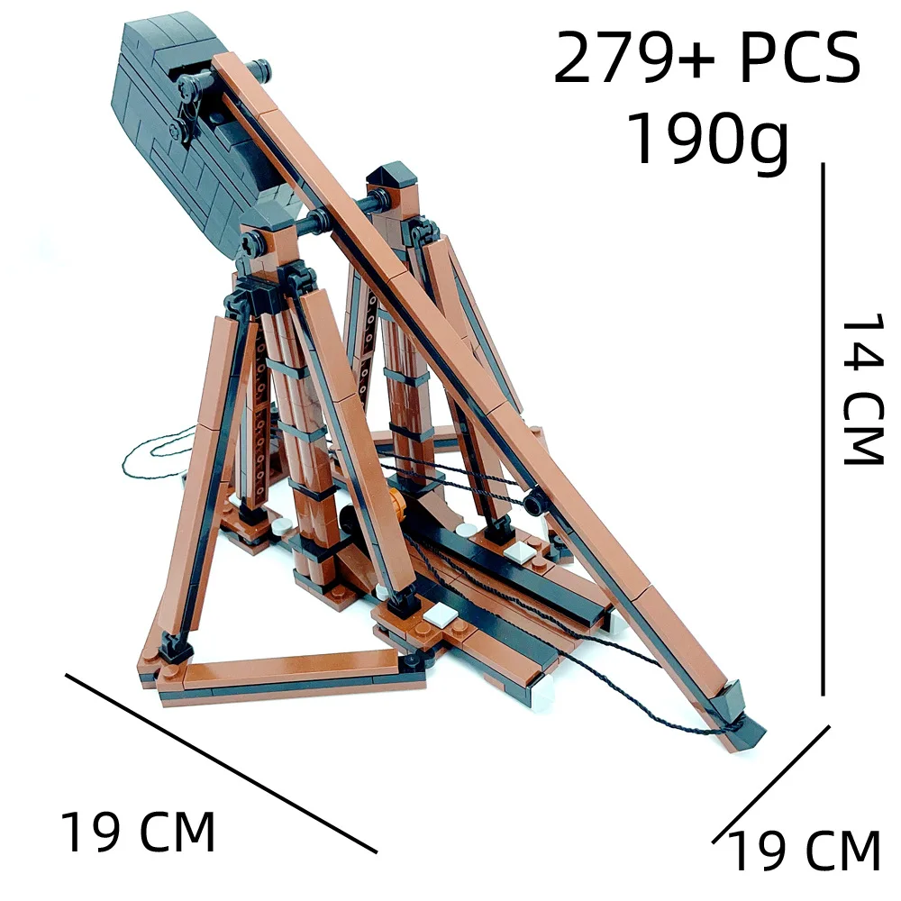 Mittelalter Militär Moc Bausteine Riesen katapult Belagerung waffe Stein wurf maschine Ziegel Spielzeug kompatibel mit Lego ﻿