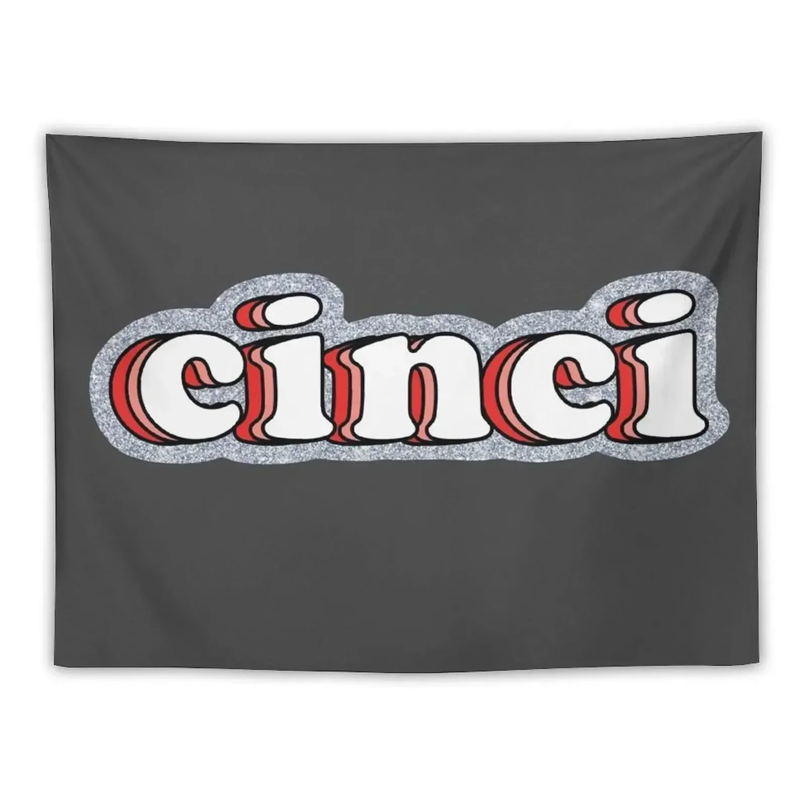 Cincinnati Glitter Tapestry Carpet Wall Christmas Decoration Aesthetic Room Decorations Tapestry