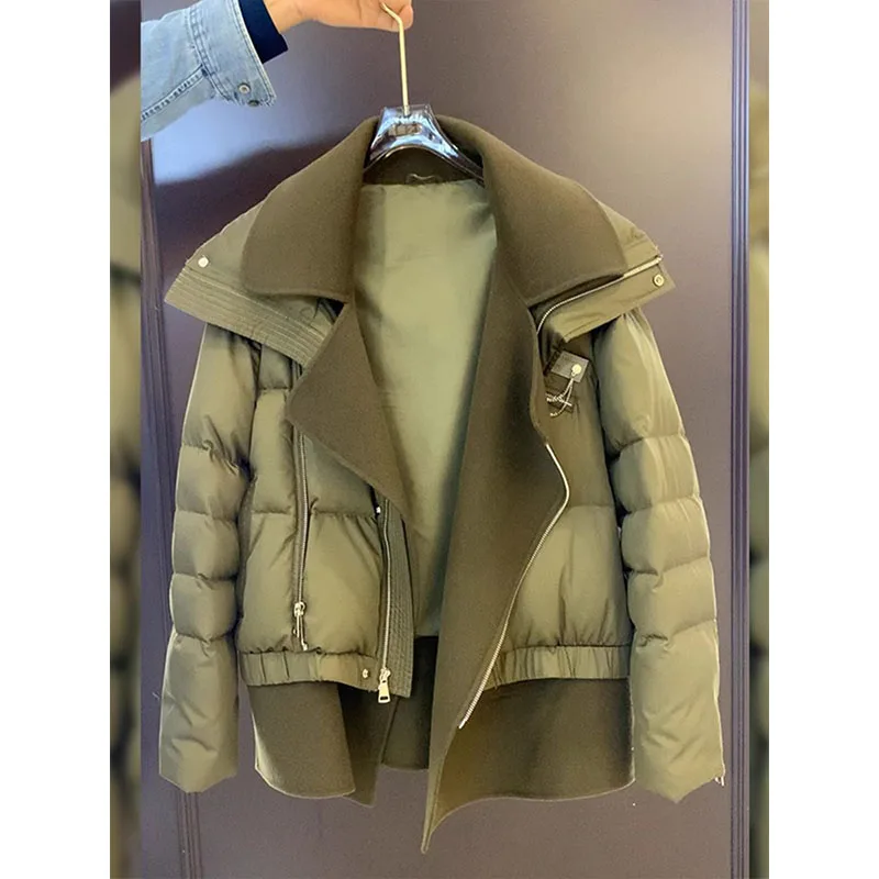 

Sle ort Легкое пуховое пальто в стиле милитари Jaet, женское модное зимнее пальто кактусного размера для поездок на работу, Ele