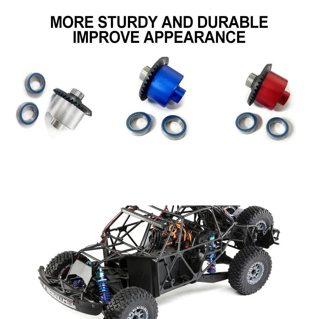 1/10 Aluminium Duurzaam Achteras Differentieel As Voor LOSI Baja Rey 4WD RC Auto Deel RC Auto Accessoires Rood