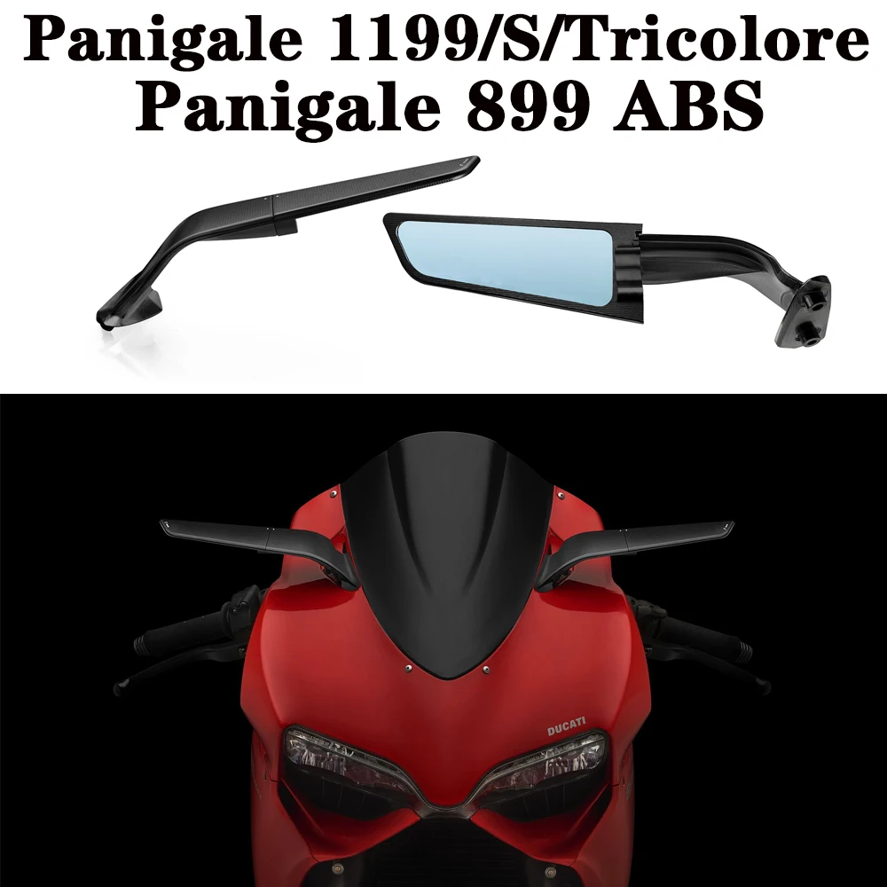 Motorcycle Rearview Mirror For Ducati Panigale 899 ABS Panigale 1199 S 1199 Tricolore CNC Rotating Invisible Rearview Mirror