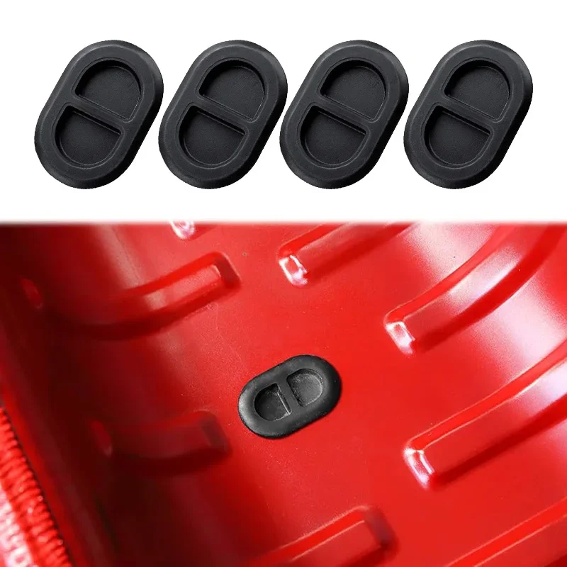 4/8Pcs Black Floor Pan Drain Plugs Car Cargo Tub Drain Holes Accessories Rubber Oval Plug For Jeep Wrangler 2014 2015 2016-2025