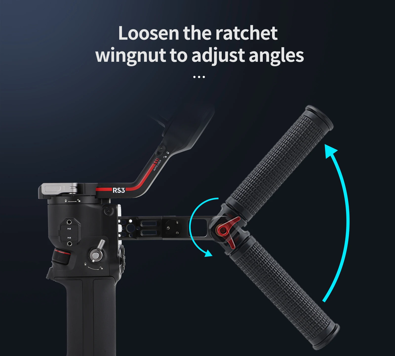 Adjustable Angle Handgrip for DJI RS 4/RS 4 Pro/RS3 PRO/RSC 2 Handle Aluminum Alloy Handle Stabilizer Camera Accessories