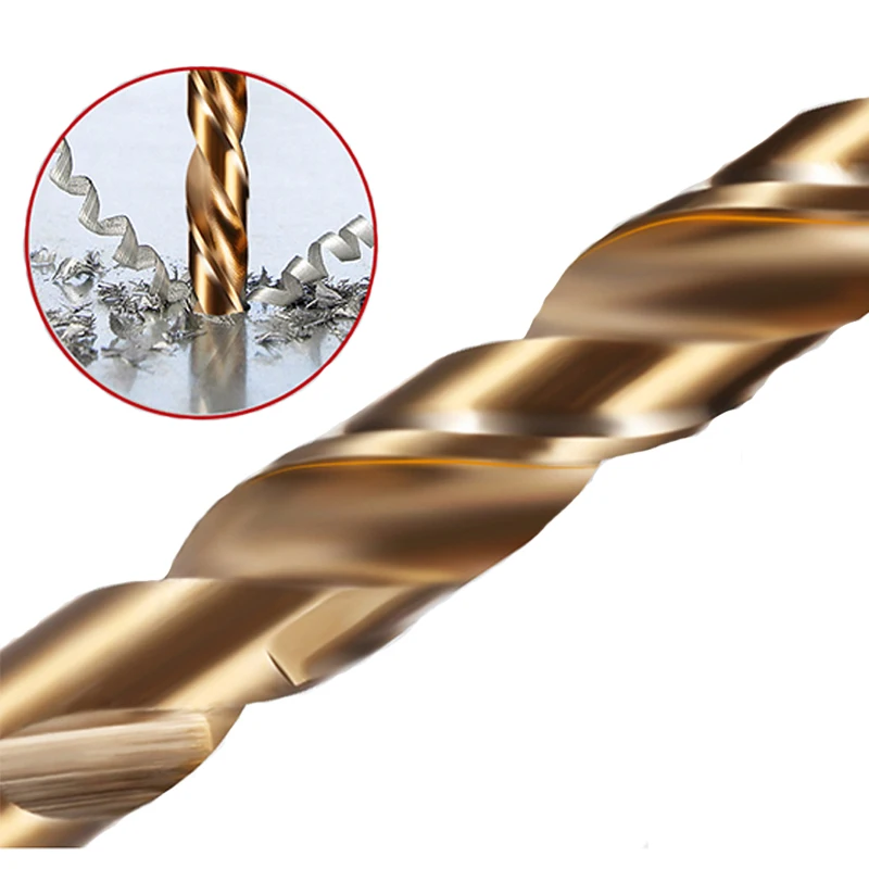 1.0-13mm M35 HSS-Co Cobalt Twist Drill Bit Power Tool Accessories For Metal Stainless Steel Hole Cutter Drilling