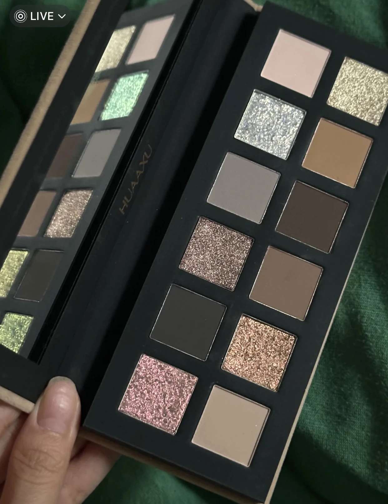 HUAAXU 12-kolorowa paleta cieni do powiek Pearl Shimmer Matte Chameleon Eye Shadow Palette Golden Brown Blue Eye Makeup