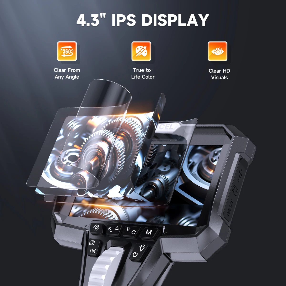 Cámara endoscópica Industrial 6,2mm IP67 lente automotriz herramientas de inspección de alcantarillado HD1080P boroscopio de inspección ANCEL AN301