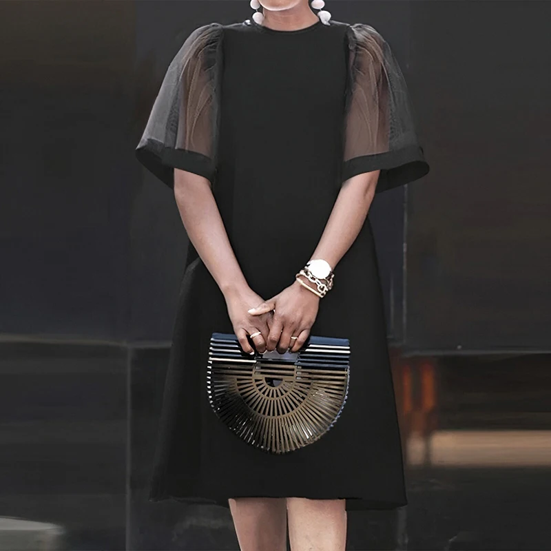 ชุดเดรสสั้นสไตล์วินเทจสำหรับผู้หญิงจาก ZANZEA ผ้าตาข่ายแต่งระบาย แขนสั้นทรงหลวม เหมาะสำหรับใส่ลำลองในฤดูร้อนหรือไปงานปาร์ตี้