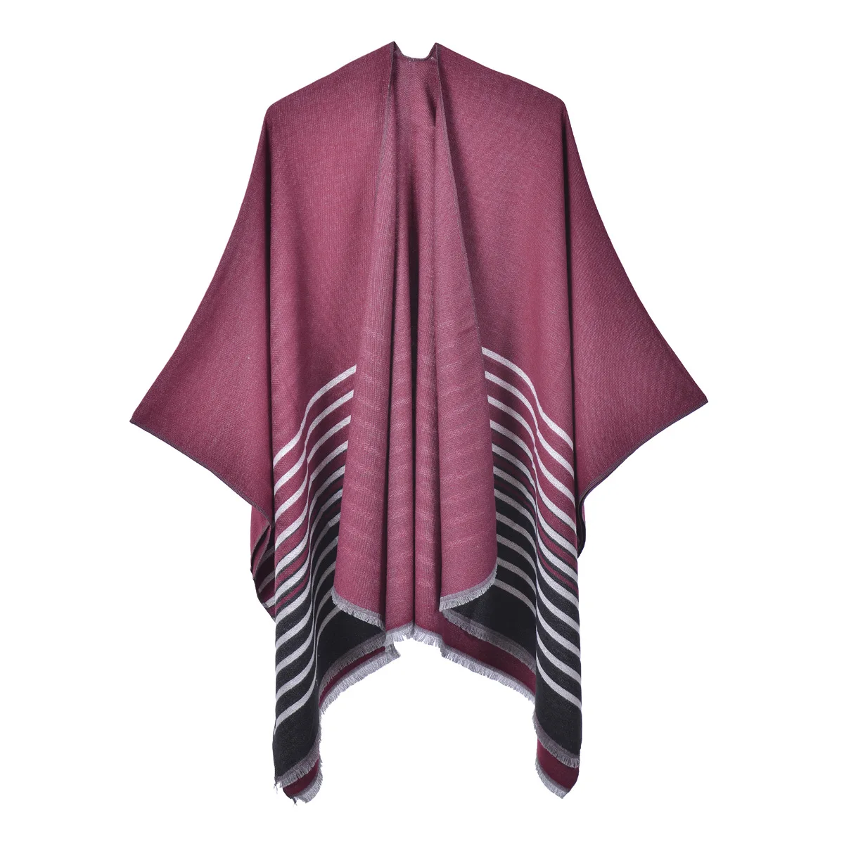 Cape Poncho Cloak Women Fashionable Imitate Cashmere Autumn and Winter Lady Double sided use Print Air Conditioning Room Shawl R