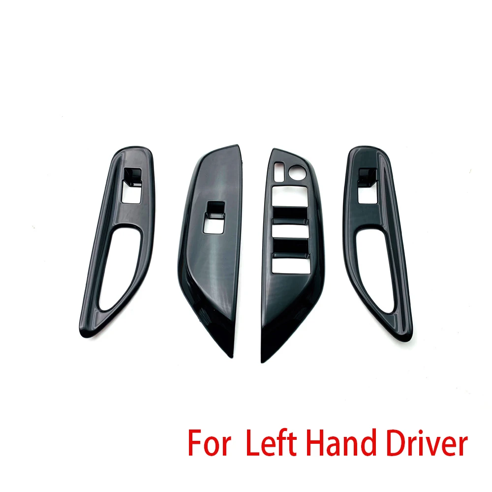 For Toyota Yaris/Yaris Cross 2020-2022 2023 ABS Black Door Window Lift Switch Armrest Cover Trims Stiker Car-Styling Accessories