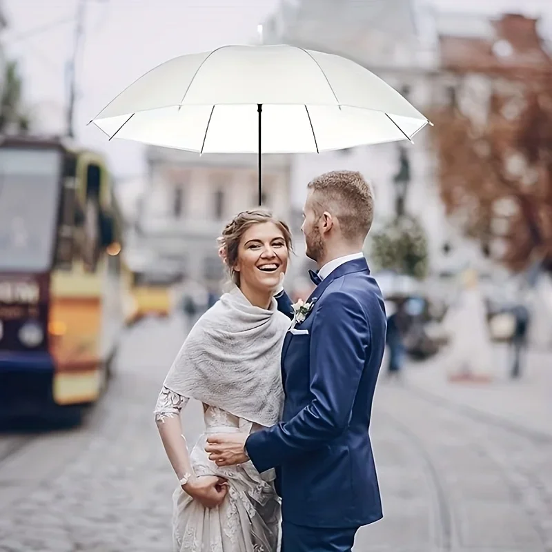 5-12pcs Frosted Transparent 90cm Umbrella Bulk Sets Woman Ultralight Metro Stations Wedding Travel 8 Bones Long Handle Umbrellas