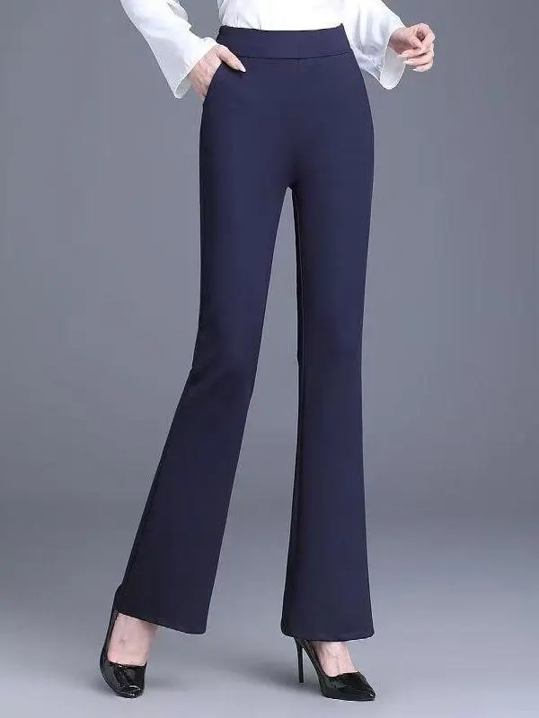Women's Casual Flared Pants High Waist Loose Slimming Comfortable l Waist Effect 3D Asymmetric Casual Trousers