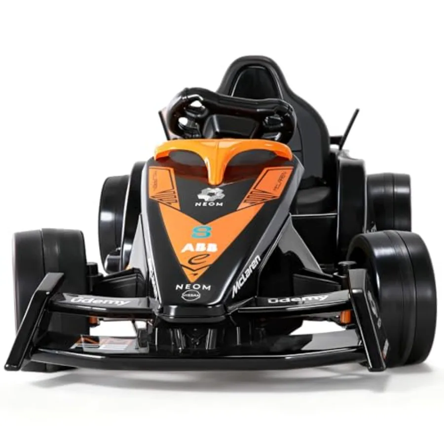 

Formula E Ride On Car 12V Electric Race Car with Parent Remote Control 3 Speeds Safety Belt Ages 3-8 Volt Orange