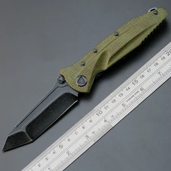 Eafengrow EF55 NEW Folding Knife D2 Steel Blade Micarta /G10 Handle Scales Folder for Outdoor Camping Working  EDC Tool Knifes