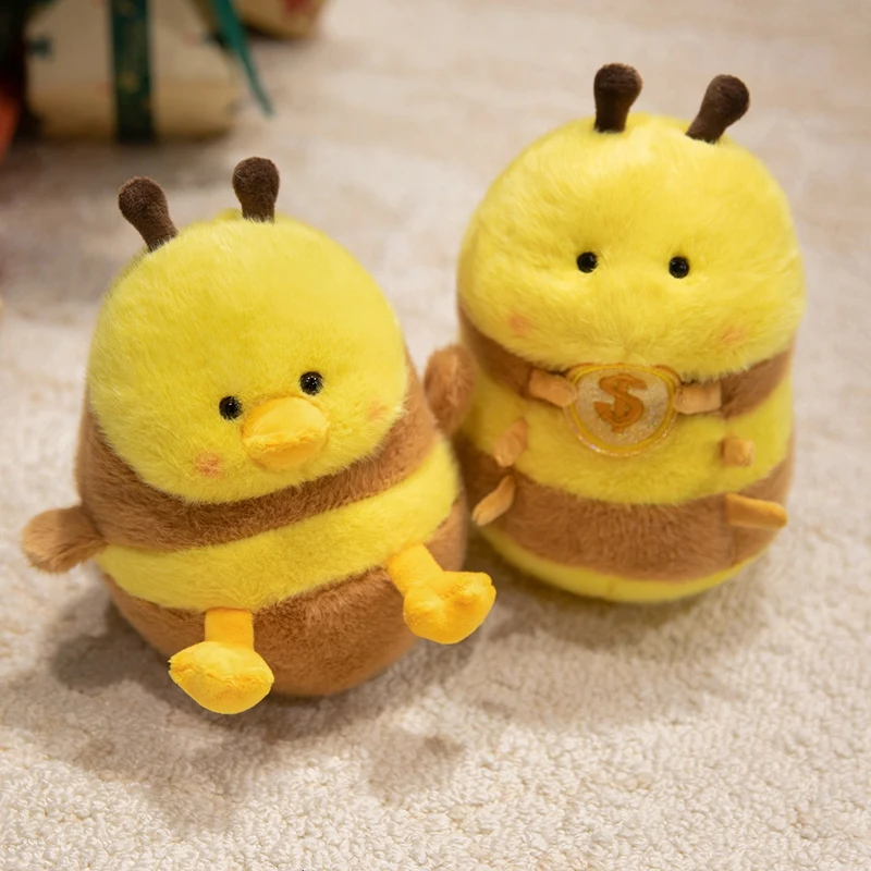 

Забавная плюшевая игрушка Lucky Wealth Bee, уютная пушистая мультяшная утка, пчела и золотая монета, подвески в виде пчелы, кукла, брелок для ключей, сумки, декор, прекрасный подарок