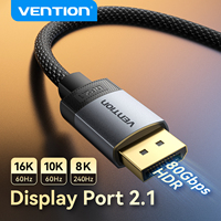 Vention Displayport Cable 16K DP 2.1 8K240Hz 80Gbps Video Audio Cable for PC Laptop Xiaomi TV Box Computer DP Cable Display Port