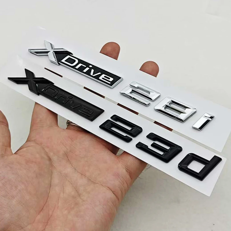 

3D ABS Car Letters Logo XDrive 23d 28i Rear Trunk Badge Fender Side Emblem Sticker For X1 X3 E84 F48 F25 G01 E83 Accessories