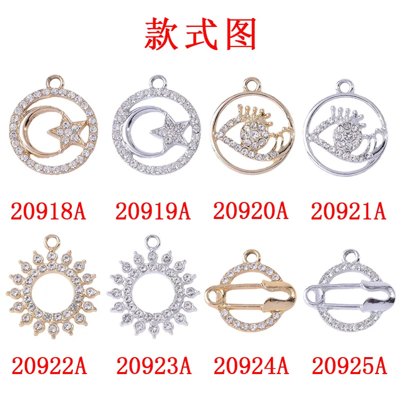 سبائك الاكسسوارات قلادة الشمس ستار أقراط قلادة شخصية ورقة كليب العين جولة مع قلادة الحفر