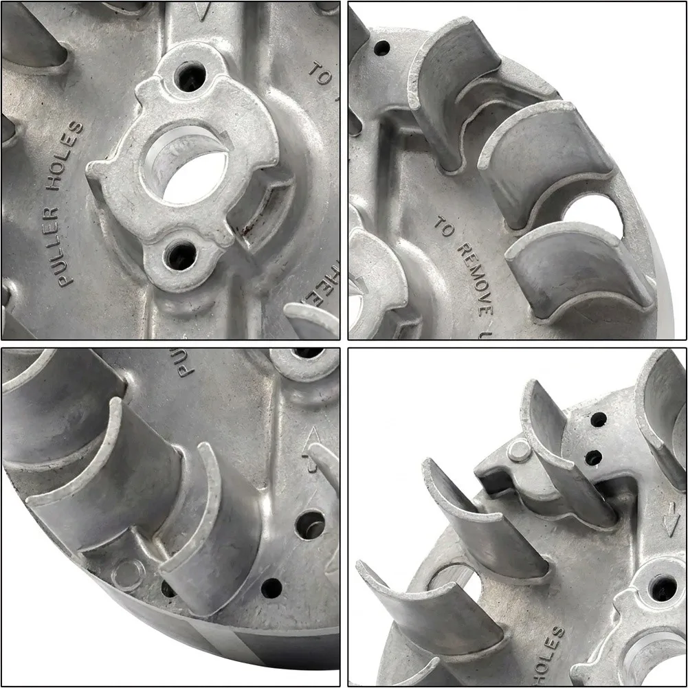 590544 For lawnmower Engine Flywheel Replacement for 08P502/0029-H1 Machining Steel Material Size 15 15 10 cm Silver